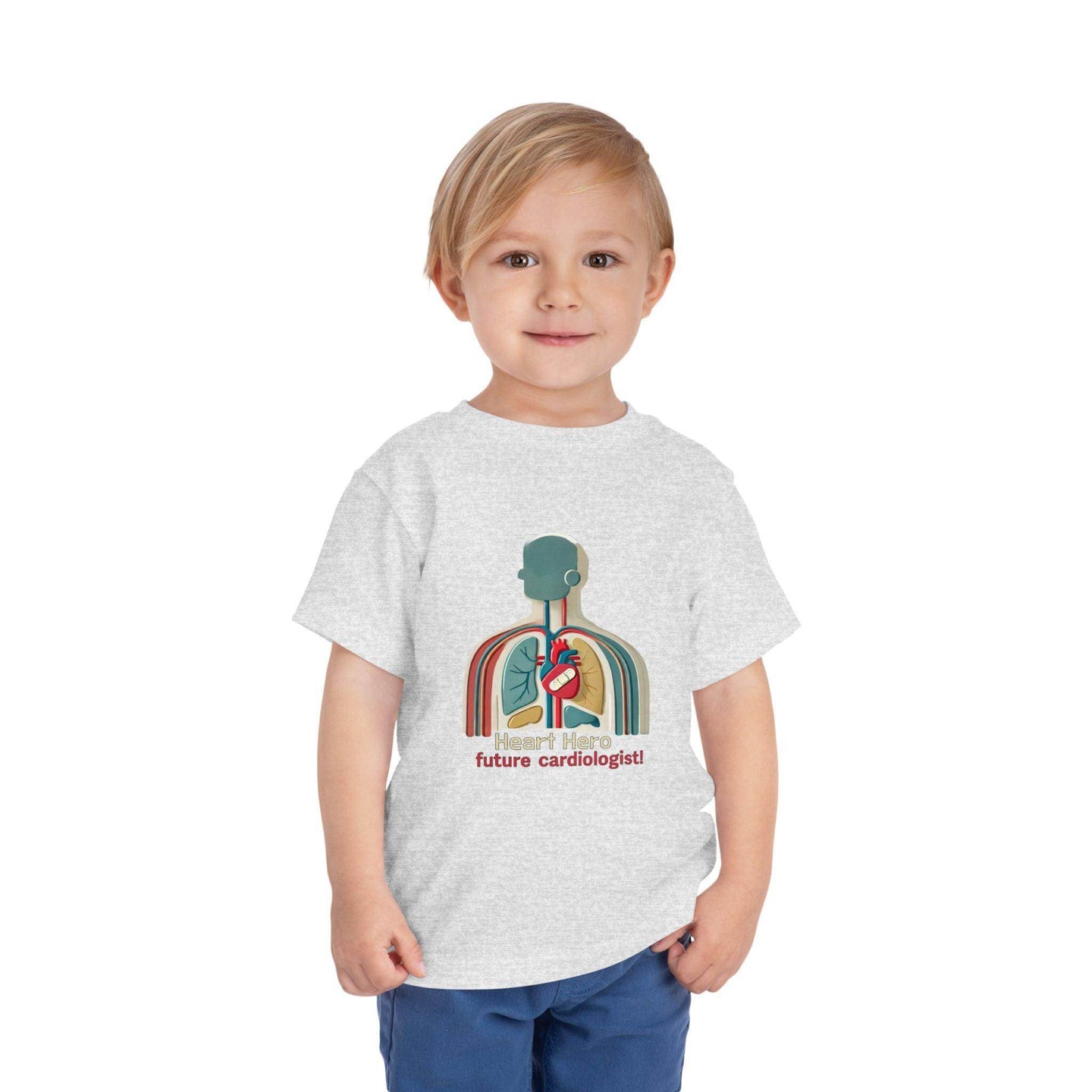 Future Cardiologist - Heart Bandage - Toddler Short Sleeve - Brightsee