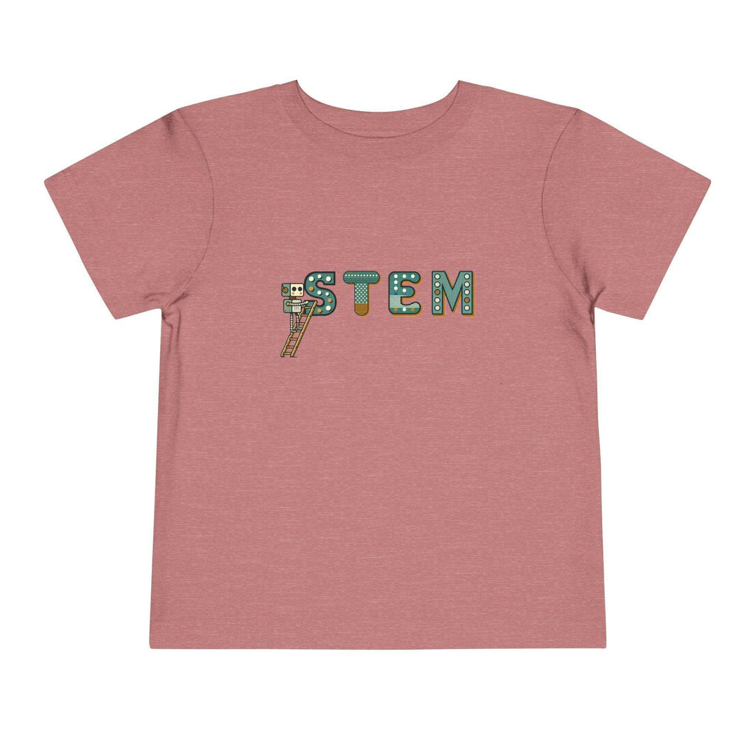 STEM Construction Bot on Ladder - Toddler Short Sleeve - Brightsee