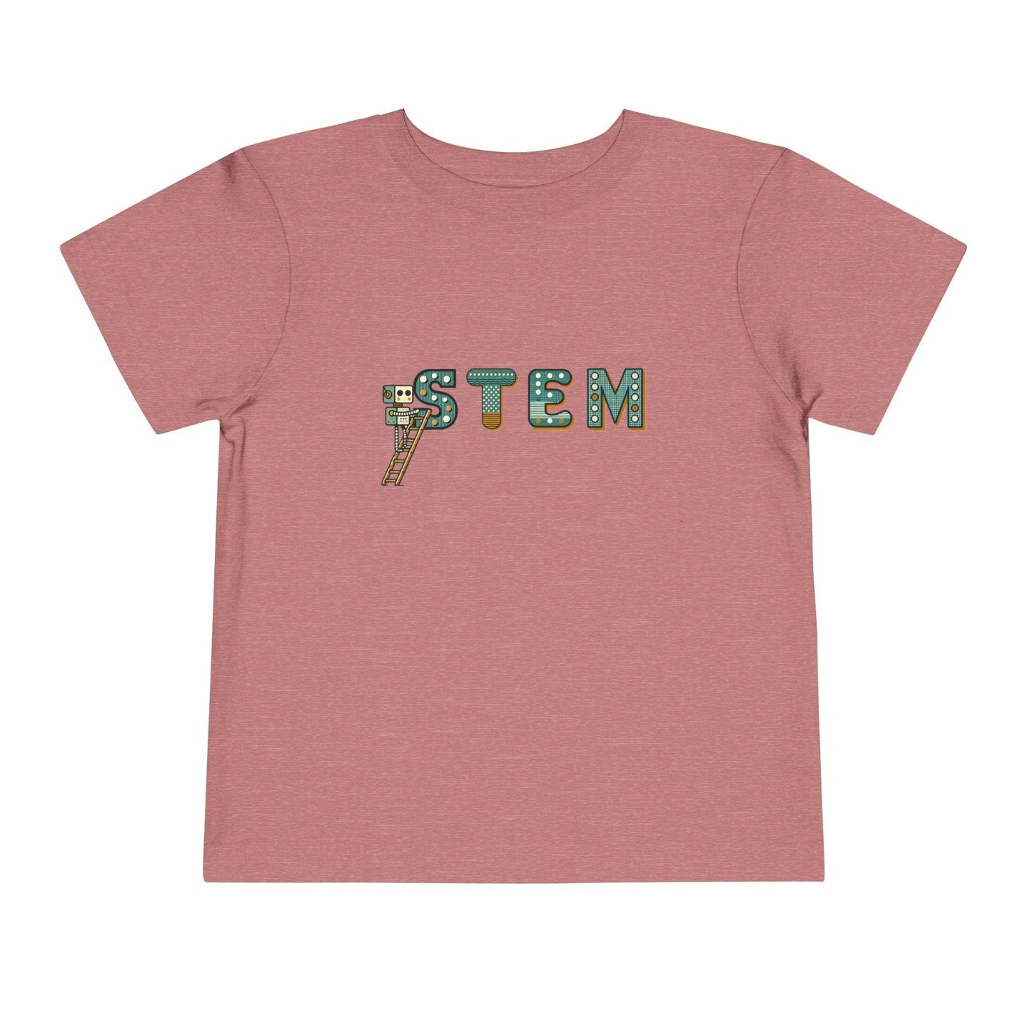 STEM Construction Bot on Ladder - Toddler Short Sleeve - Brightsee