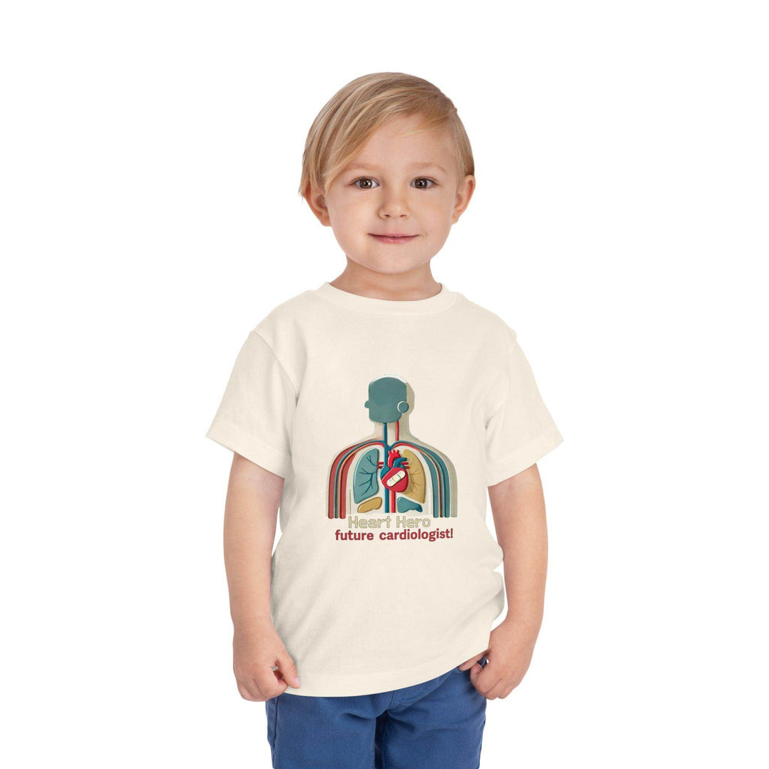 Future Cardiologist - Heart Bandage - Toddler Short Sleeve - Brightsee
