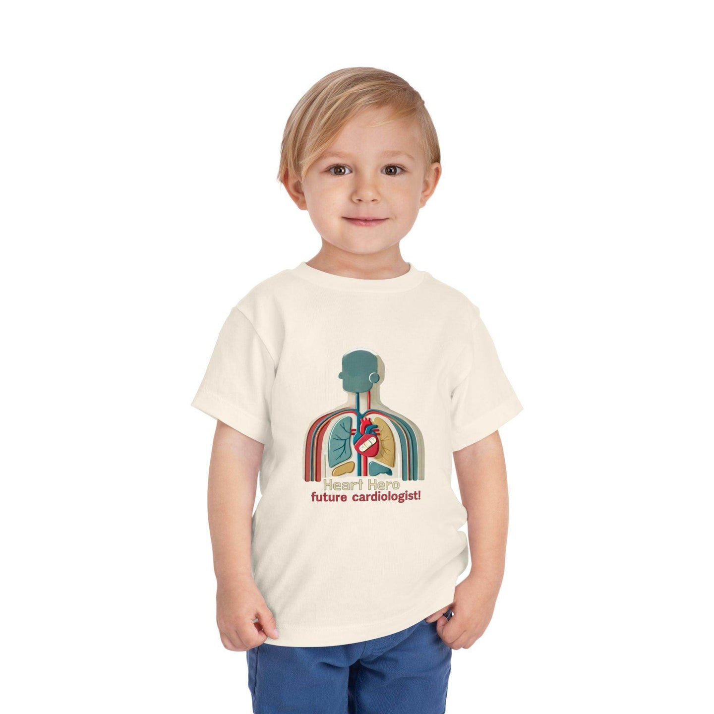 Future Cardiologist - Heart Bandage - Toddler Short Sleeve - Brightsee