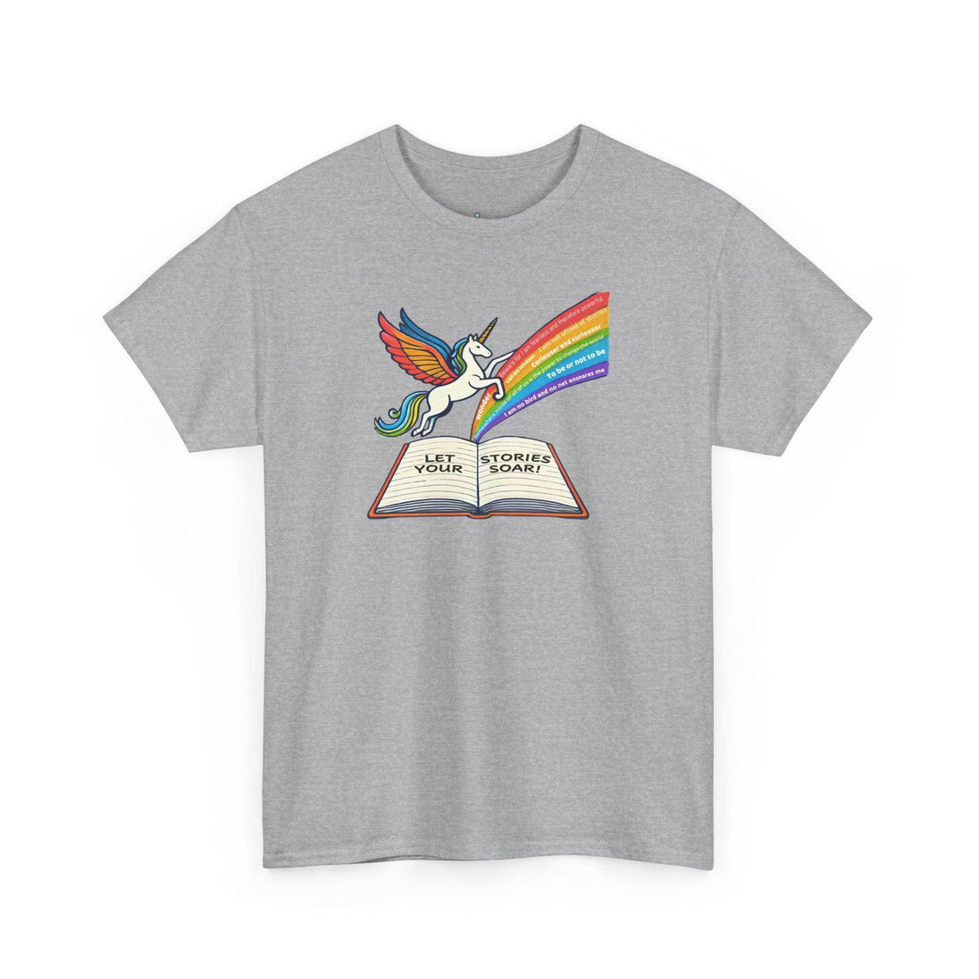 Alicorn Reading - Adult Unisex Heavy Cotton - Brightsee