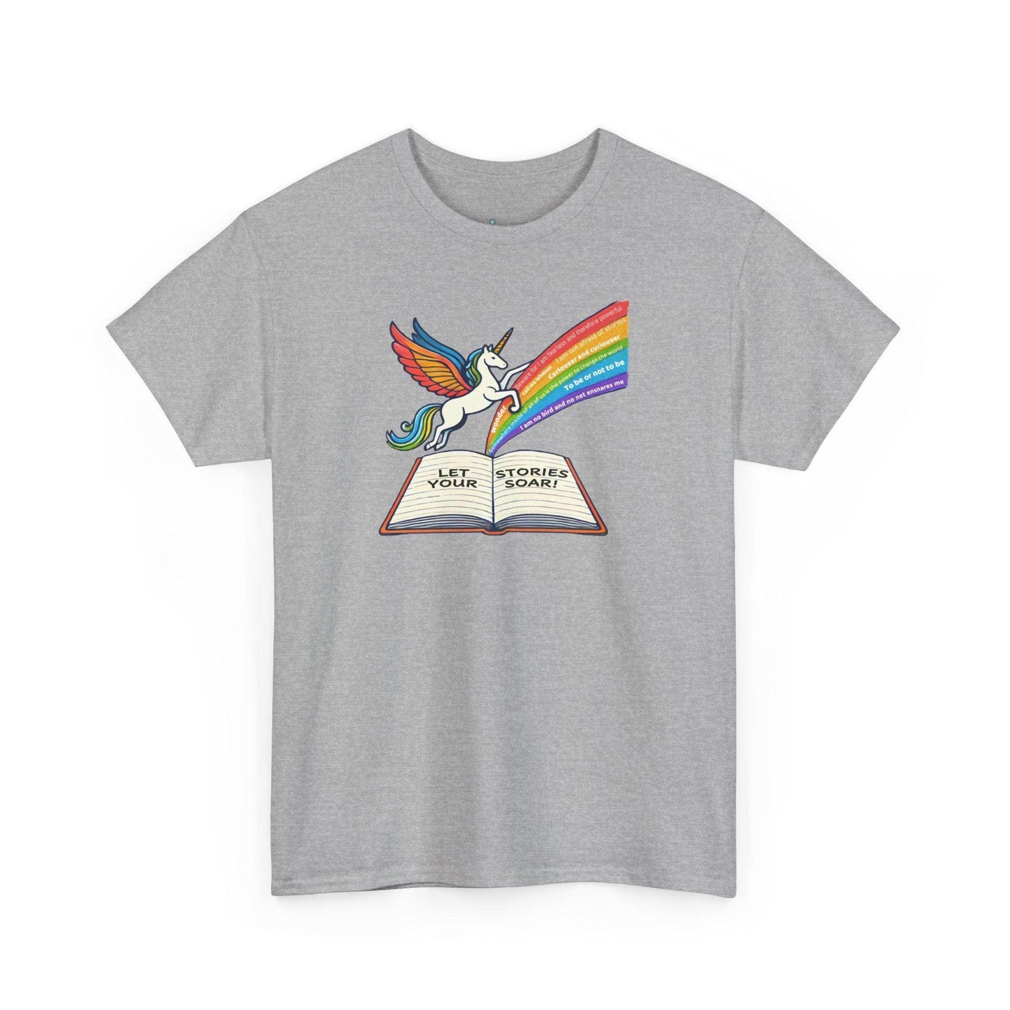 Alicorn Reading - Adult Unisex Heavy Cotton - Brightsee