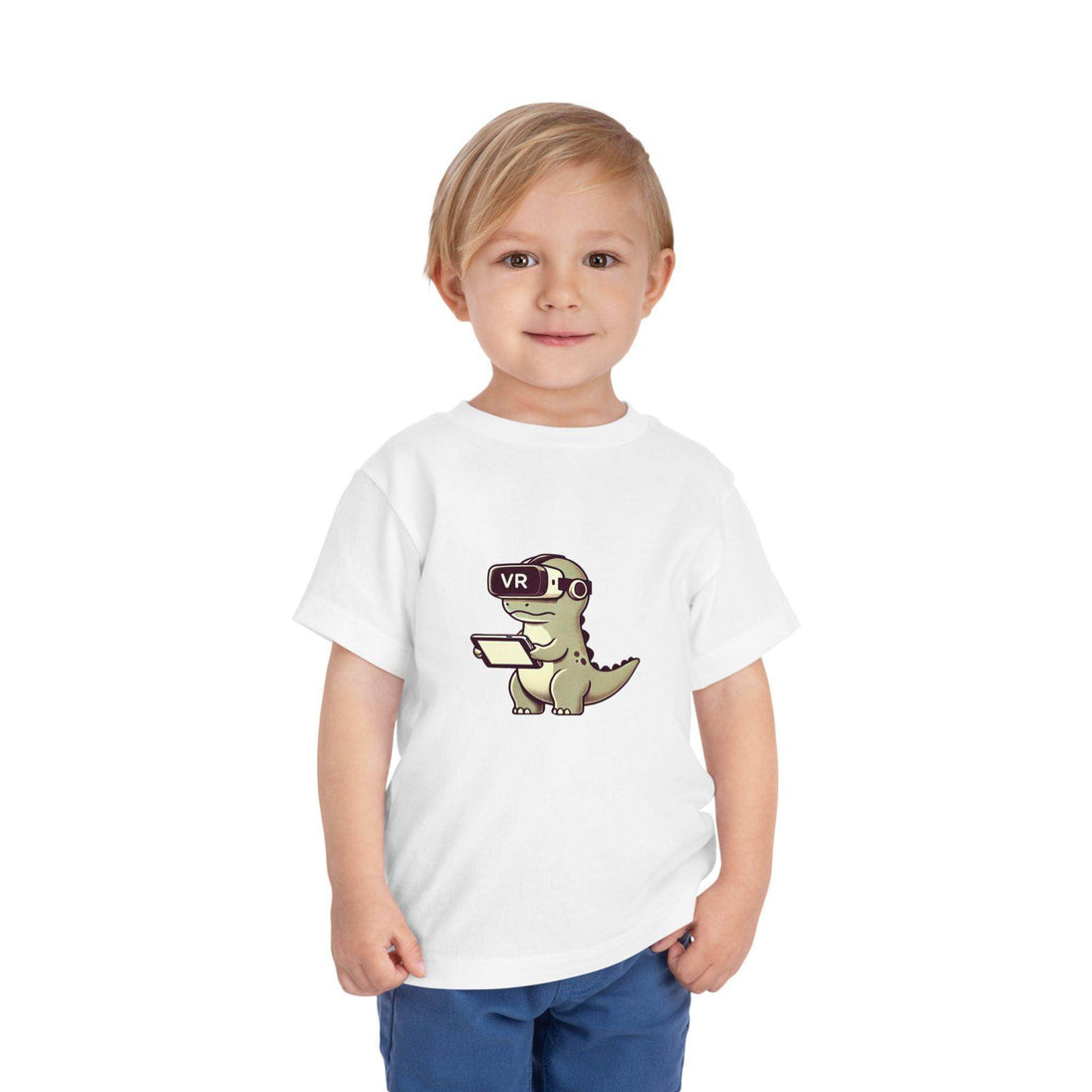 VR Dinosaur - Toddler Short Sleeve Tee - Brightsee