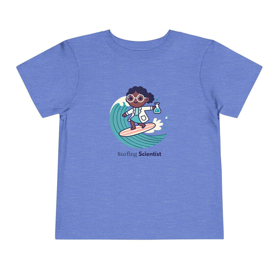Surfing Scientist Girl - Toddler Short Sleeve - Brightsee