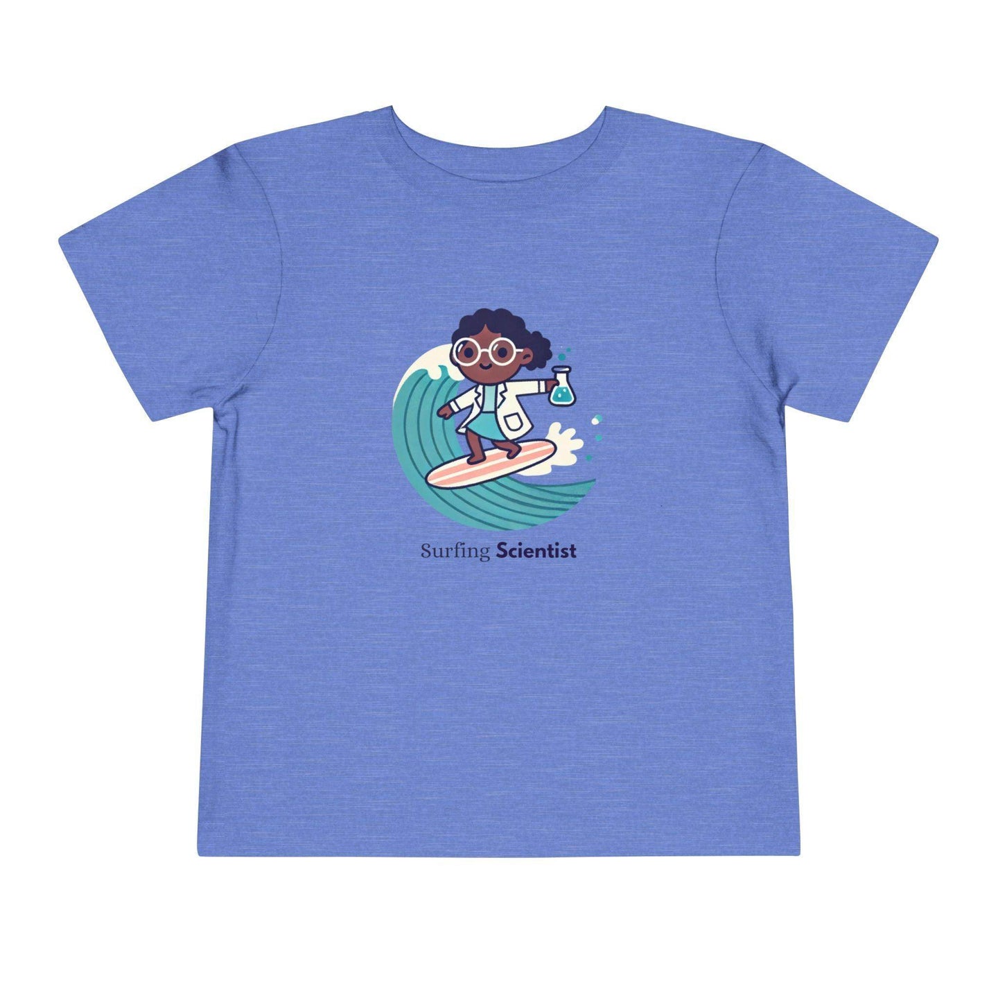 Surfing Scientist Girl - Toddler Short Sleeve - Brightsee