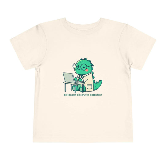 Dino Computer Scientist - Toddler Short Sleeve - Brightsee