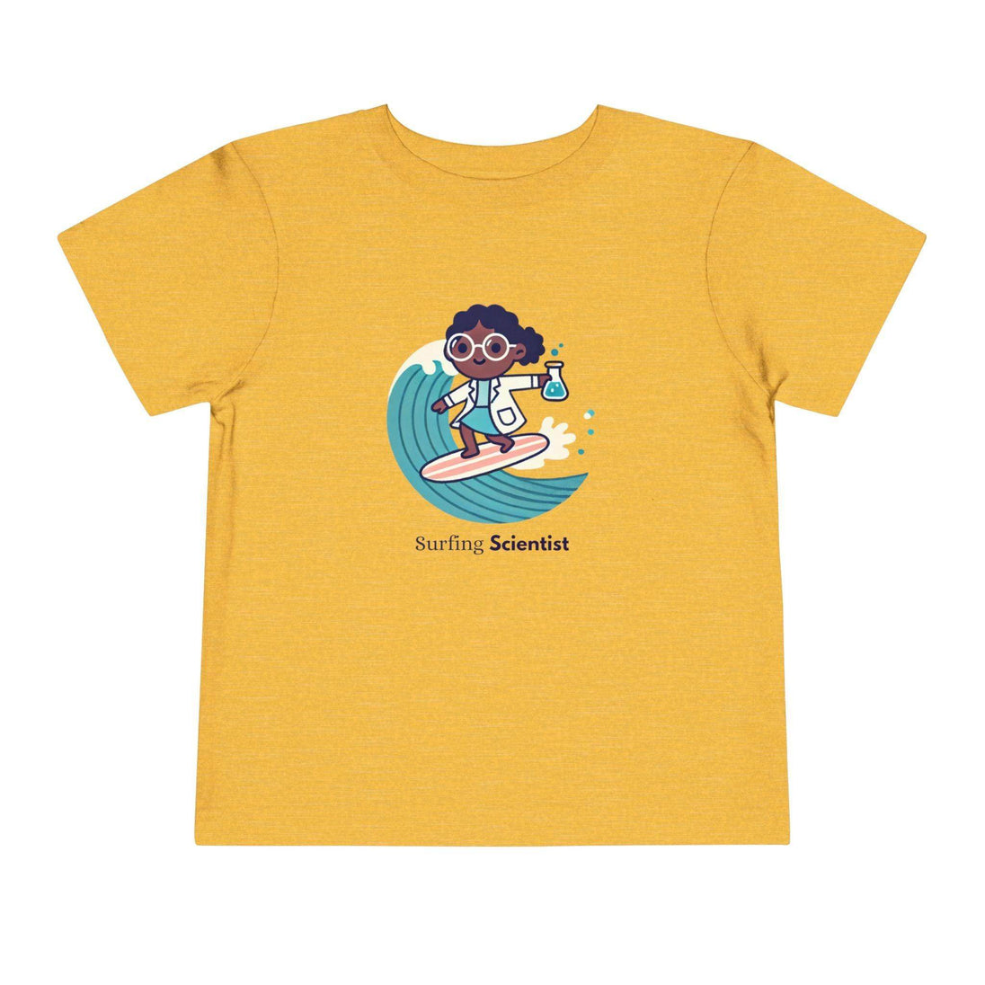 Surfing Scientist Girl - Toddler Short Sleeve - Brightsee