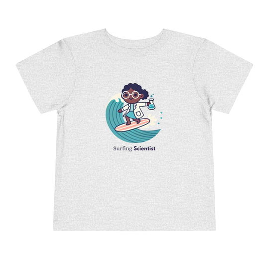 Surfing Scientist Girl - Toddler Short Sleeve - Brightsee