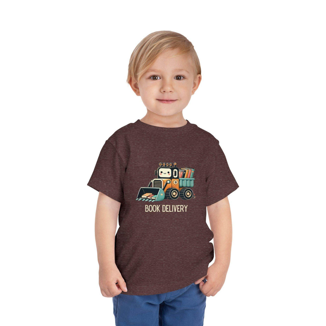 Book Delivery Bulldozer - Toddler Short Sleeve - Brightsee