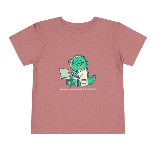 Dino Computer Scientist - Toddler Short Sleeve - Brightsee