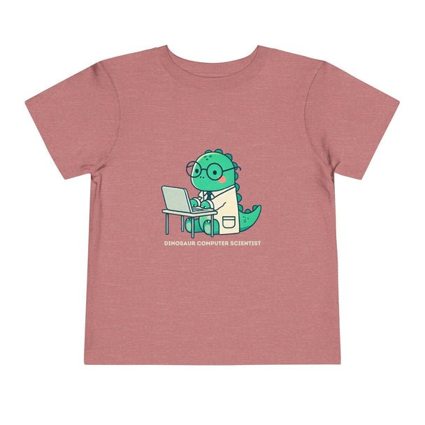 Dino Computer Scientist - Toddler Short Sleeve - Brightsee