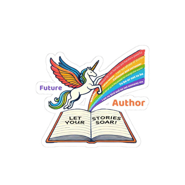 Future Author Alicorn - Kiss Cut Stickers - Brightsee
