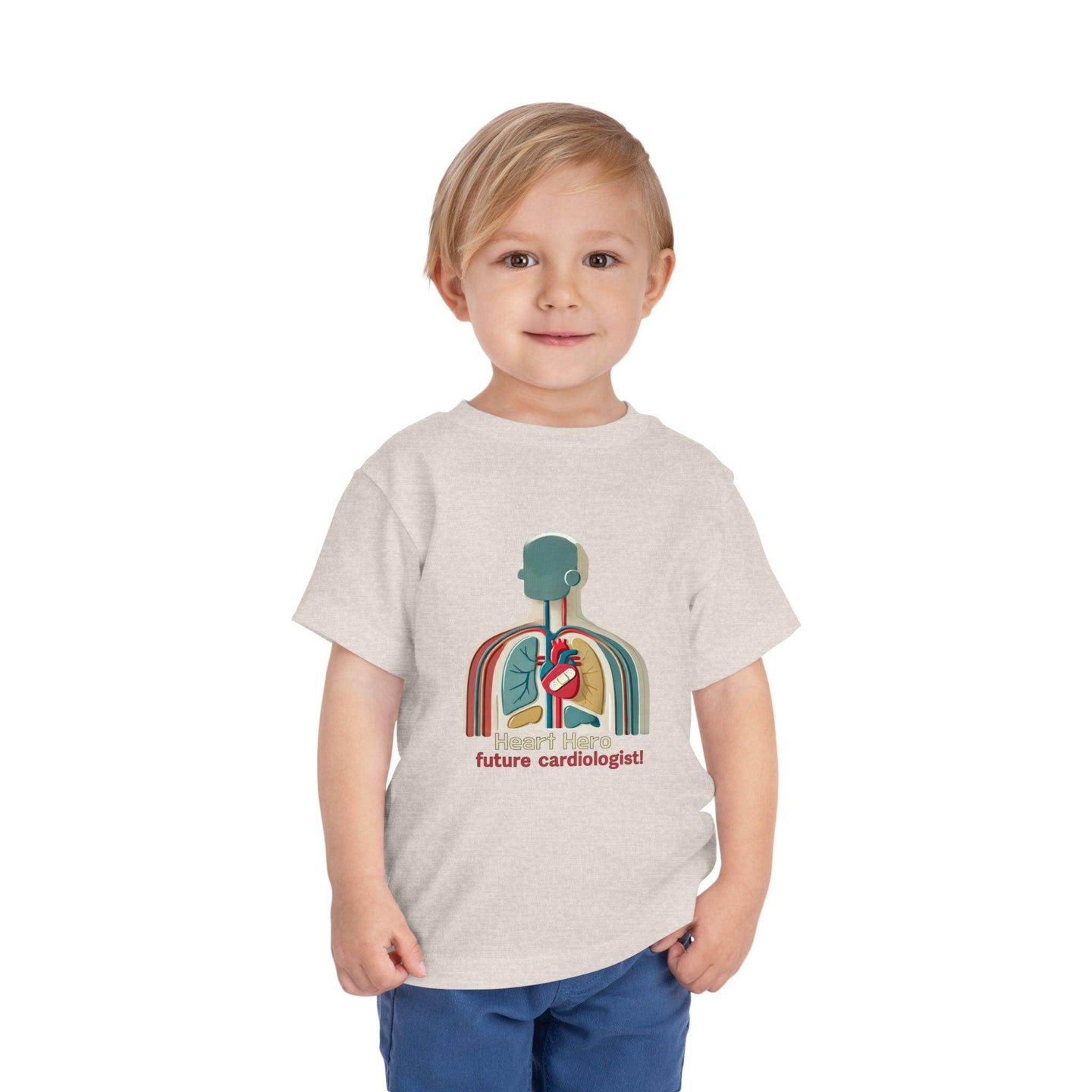 Future Cardiologist - Heart Bandage - Toddler Short Sleeve - Brightsee