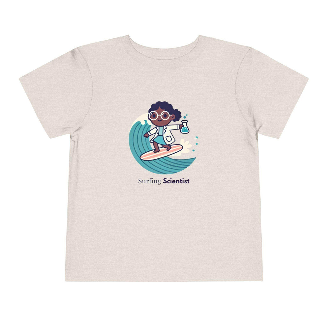 Surfing Scientist Girl - Toddler Short Sleeve - Brightsee