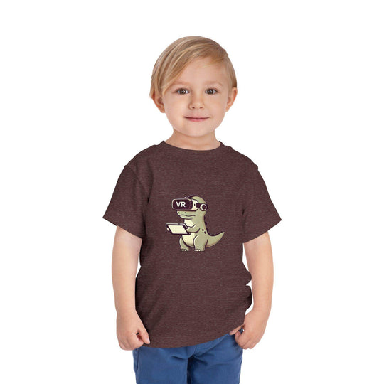 VR Dinosaur - Toddler Short Sleeve Tee - Brightsee