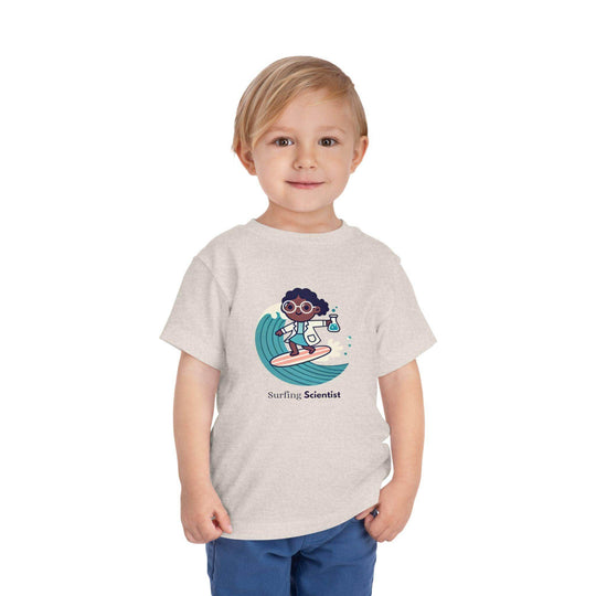 Surfing Scientist Girl - Toddler Short Sleeve - Brightsee