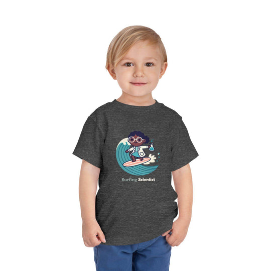 Surfing Scientist Girl - Toddler Short Sleeve - Brightsee