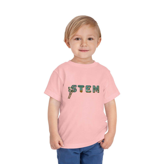 STEM Construction Bot on Ladder - Toddler Short Sleeve - Brightsee