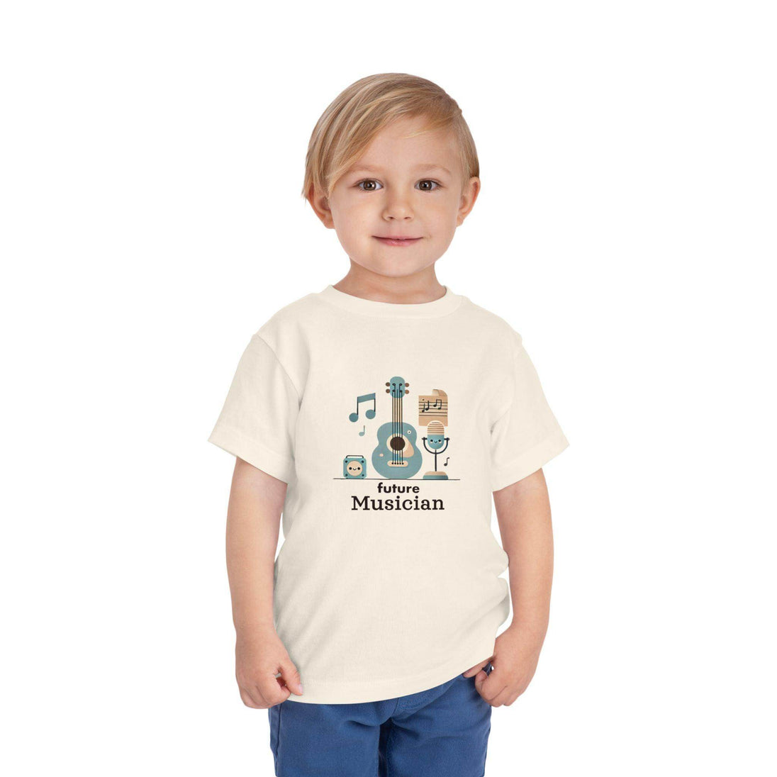 Future Musician Guitar Note - Toddler Short Sleeve - Brightsee