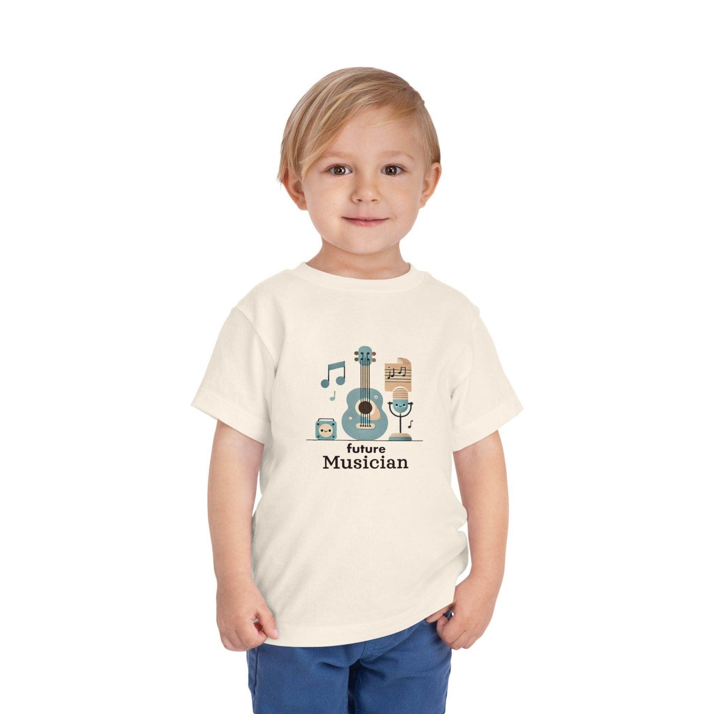 Future Musician Guitar Note - Toddler Short Sleeve - Brightsee