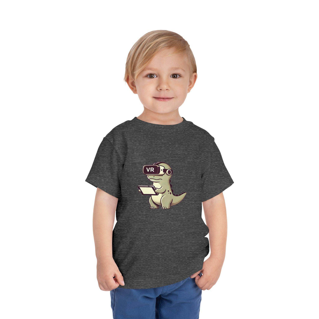 VR Dinosaur - Toddler Short Sleeve Tee - Brightsee