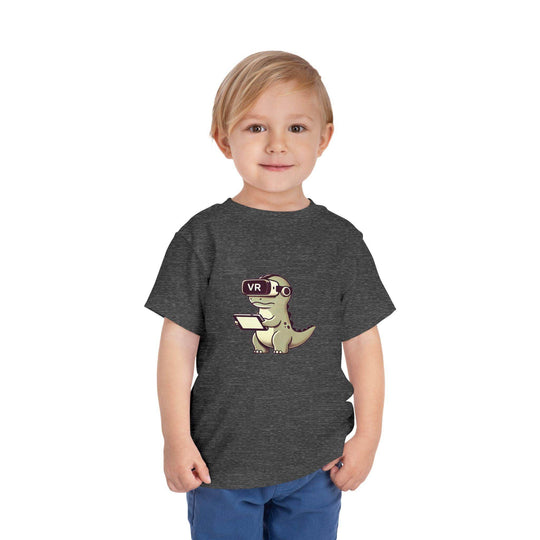 VR Dinosaur - Toddler Short Sleeve Tee - Brightsee