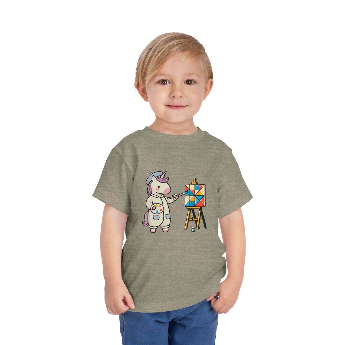 Painting Unicorn - Toddler Short Sleeve - Brightsee