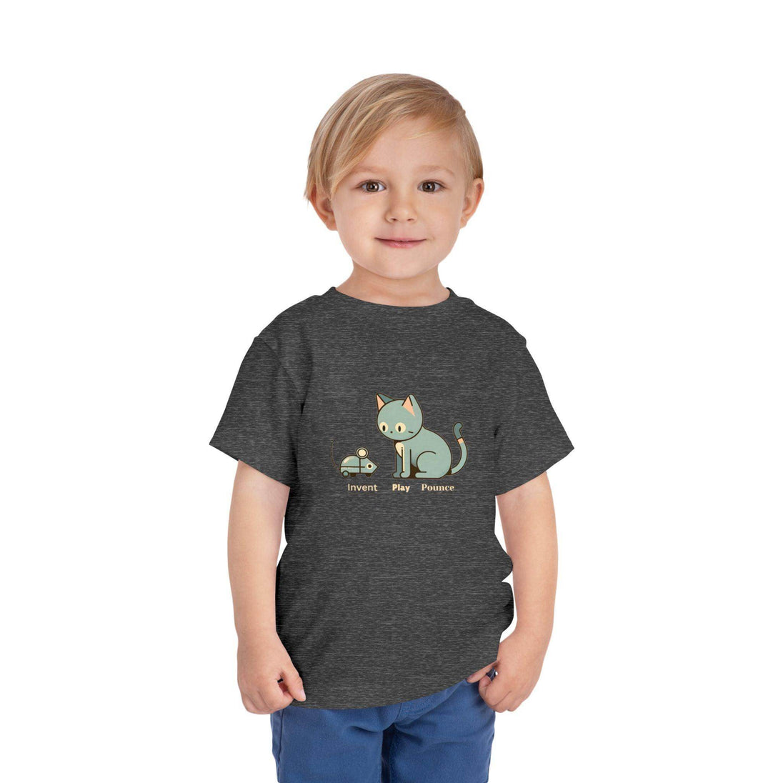 Robot Mouse and Cat - Toddler Short Sleeve - Brightsee