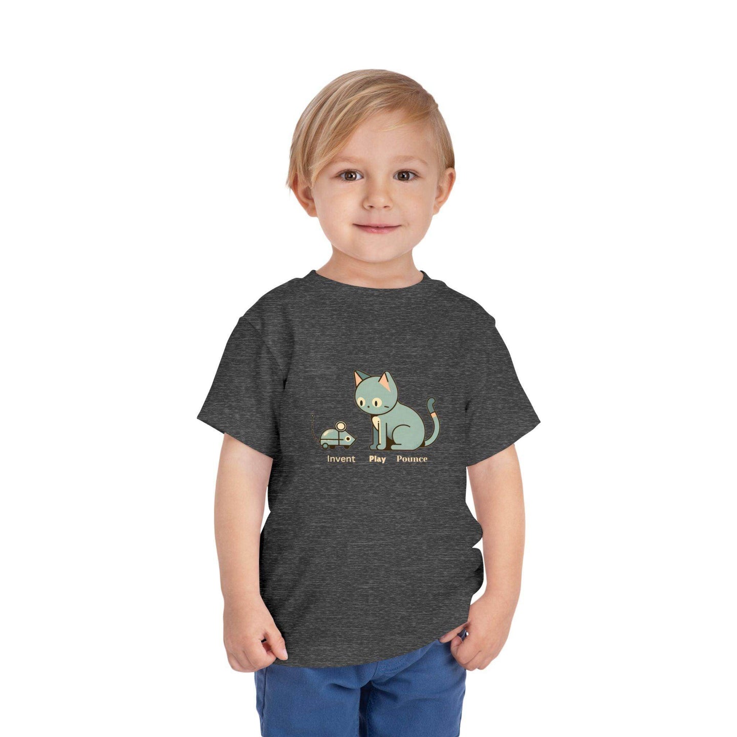 Robot Mouse and Cat - Toddler Short Sleeve - Brightsee