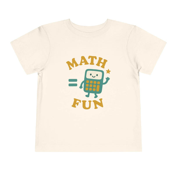 Math is Fun Cute Calculator - Toddler Short Sleeve - Brightsee