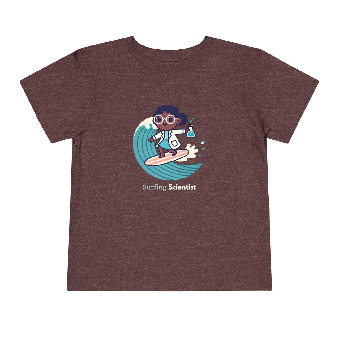 Surfing Scientist Girl - Toddler Short Sleeve - Brightsee