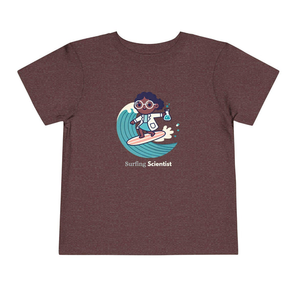 Surfing Scientist Girl - Toddler Short Sleeve - Brightsee