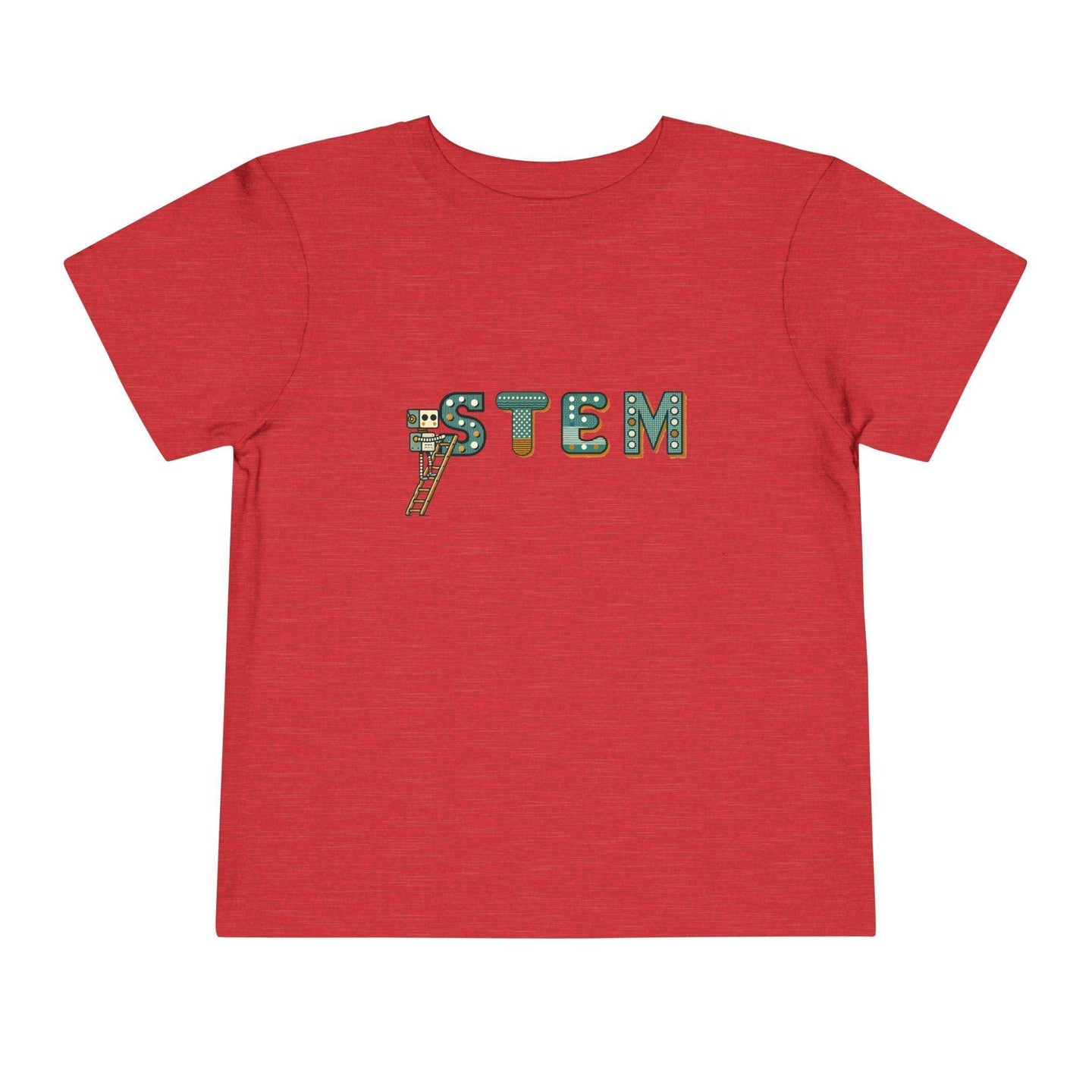 STEM Construction Bot on Ladder - Toddler Short Sleeve - Brightsee