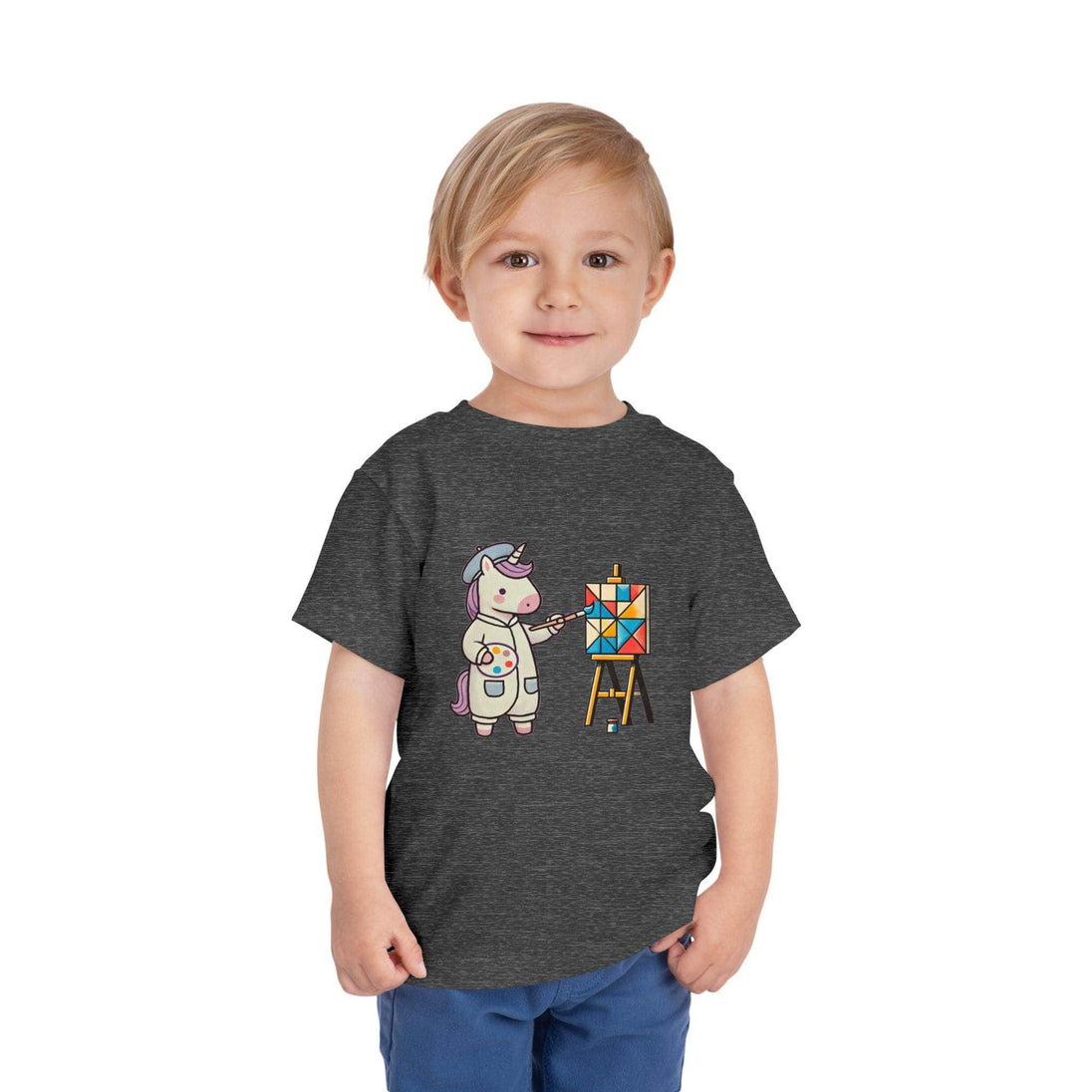 Painting Unicorn - Toddler Short Sleeve - Brightsee