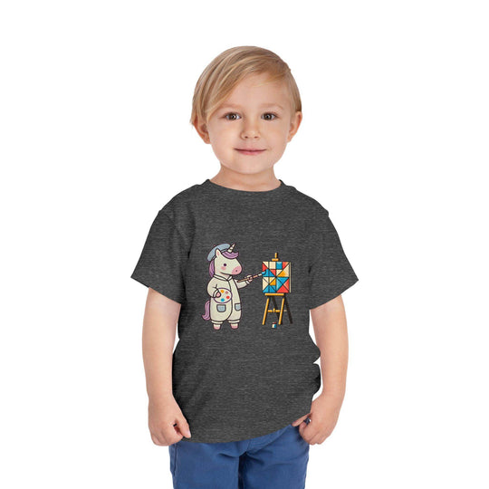 Painting Unicorn - Toddler Short Sleeve - Brightsee