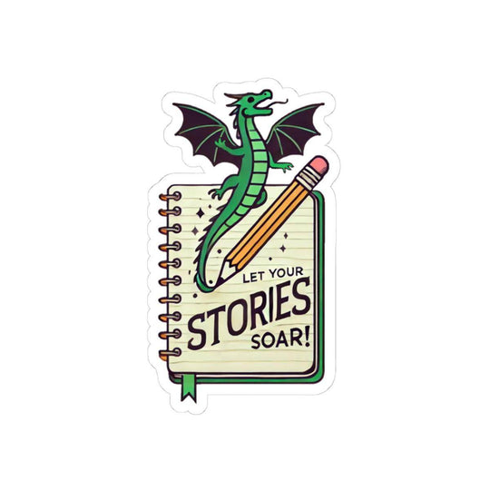 Let Your Stories Soar Dragon Kiss-Cut Stickers - Brightsee