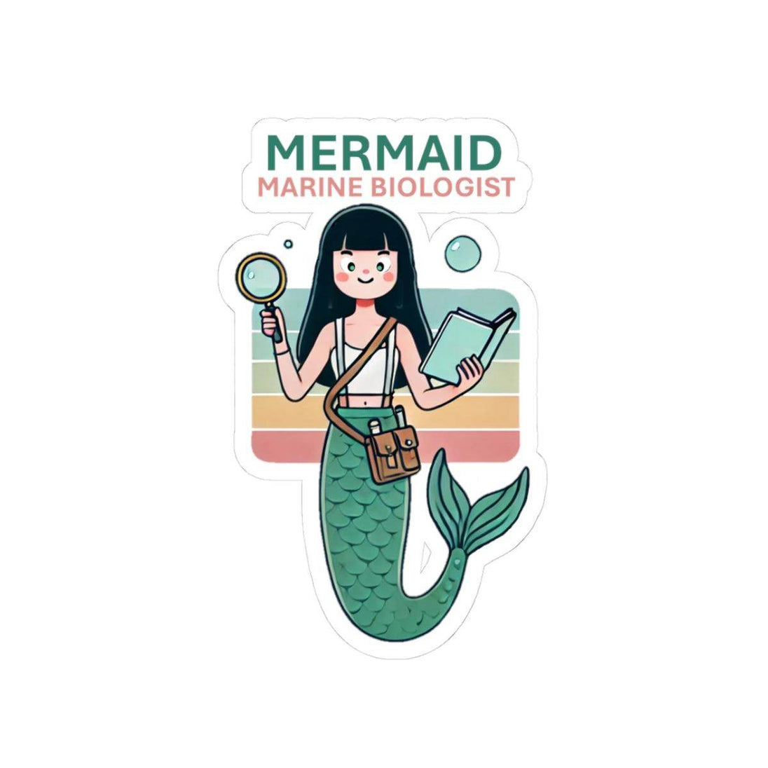 Mermaid Biologist Kiss-Cut Stickers - Brightsee