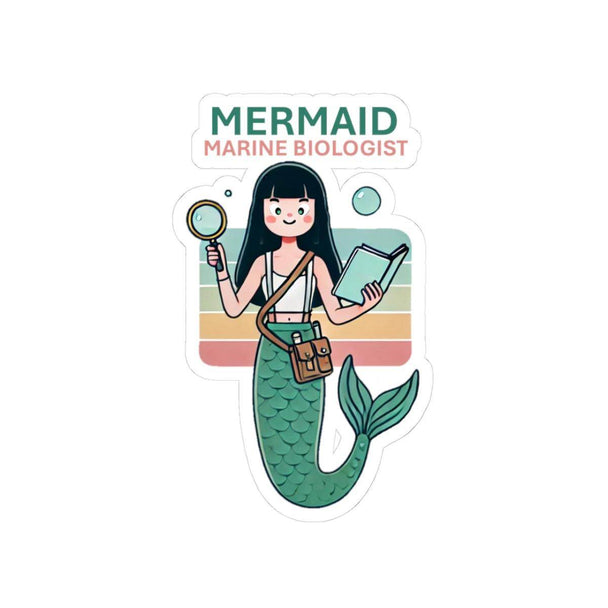 Mermaid Biologist Kiss-Cut Stickers - Brightsee
