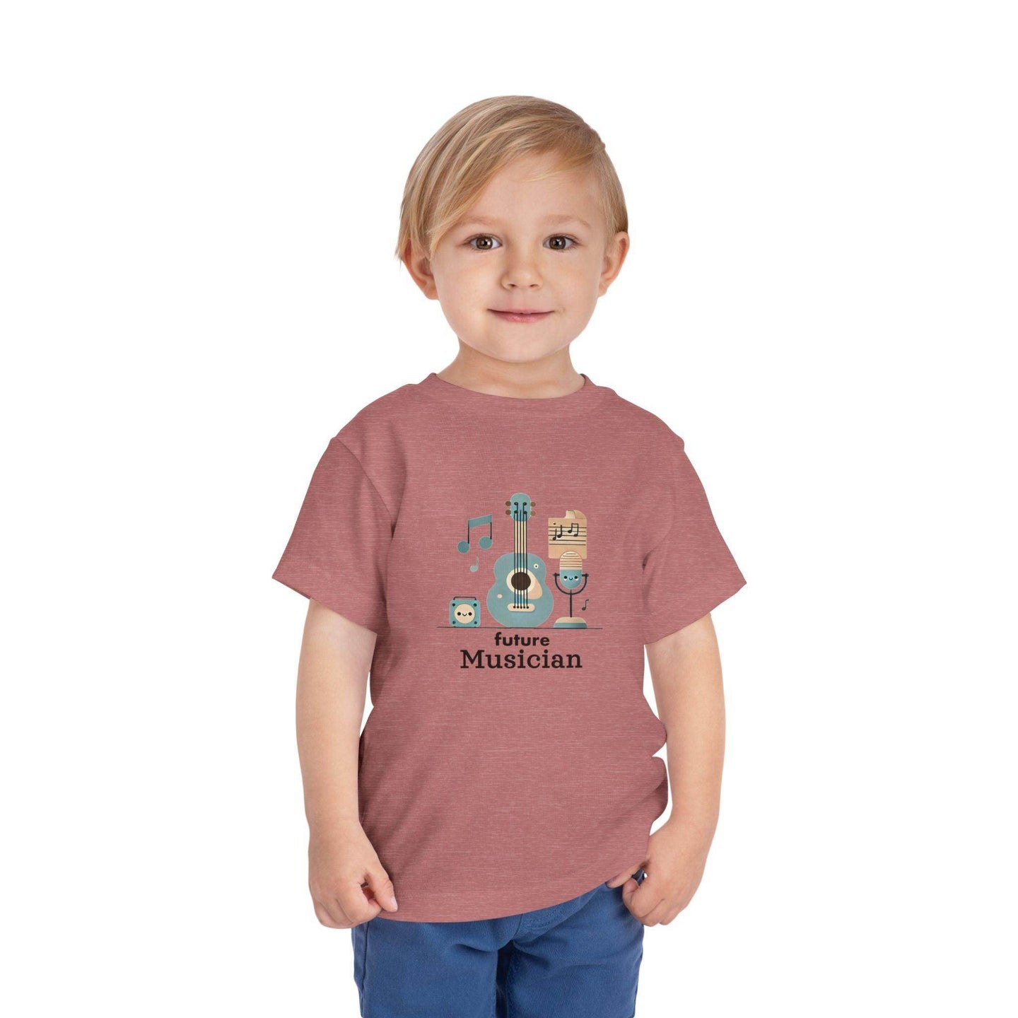 Future Musician Guitar Note - Toddler Short Sleeve - Brightsee
