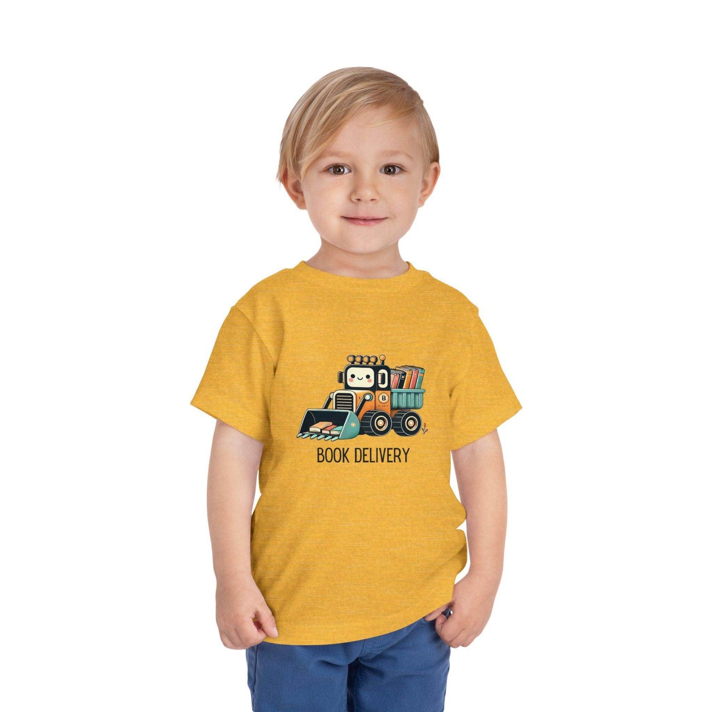 Book Delivery Bulldozer - Toddler Short Sleeve - Brightsee