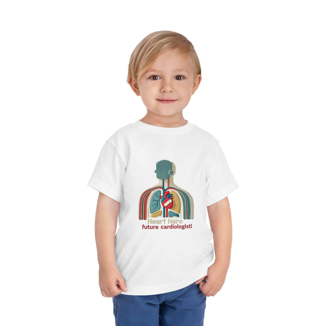 Future Cardiologist - Heart Bandage - Toddler Short Sleeve - Brightsee
