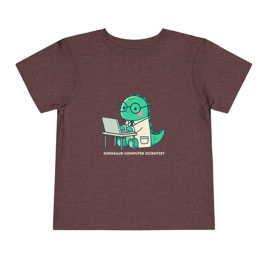 Dino Computer Scientist - Toddler Short Sleeve - Brightsee