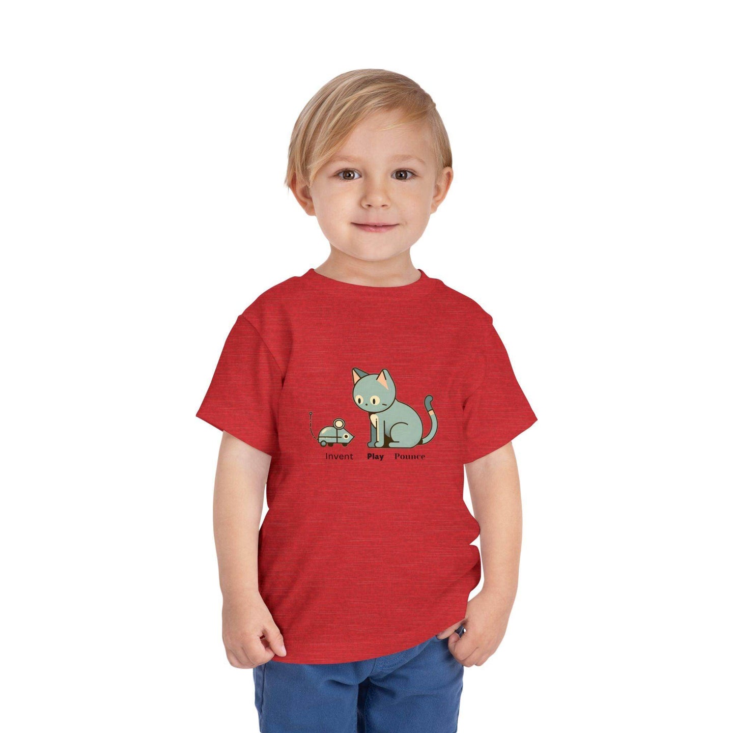Robot Mouse and Cat - Toddler Short Sleeve - Brightsee