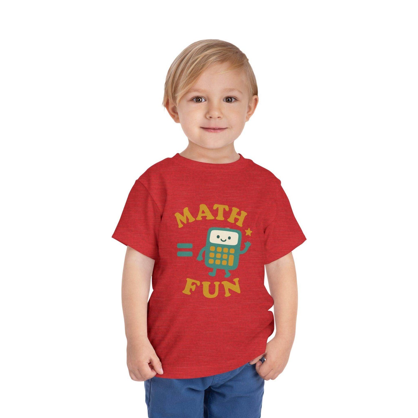 Math is Fun Cute Calculator - Toddler Short Sleeve - Brightsee