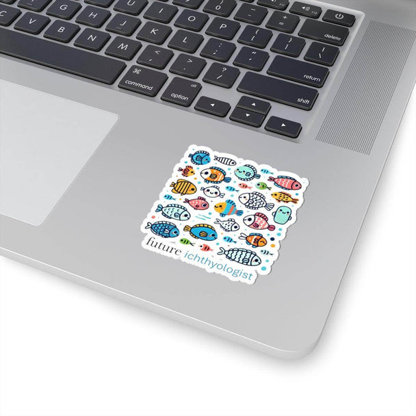 Future Ichthyologist Kiss-Cut Stickers - Fun Fish Design for Aquatic Lovers - Brightsee