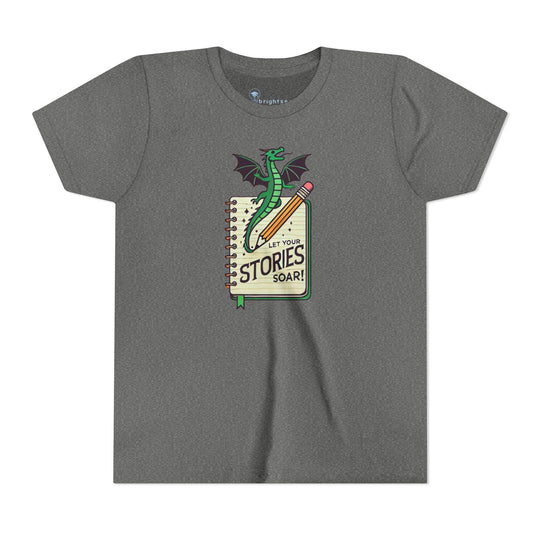Let Your Stories Soar - Dragon - Youth Short Sleeve - Brightsee