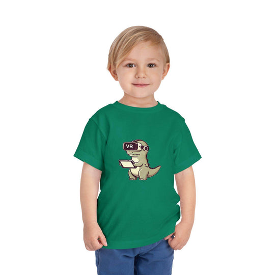VR Dinosaur - Toddler Short Sleeve Tee - Brightsee