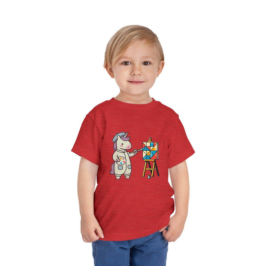 Painting Unicorn - Toddler Short Sleeve - Brightsee