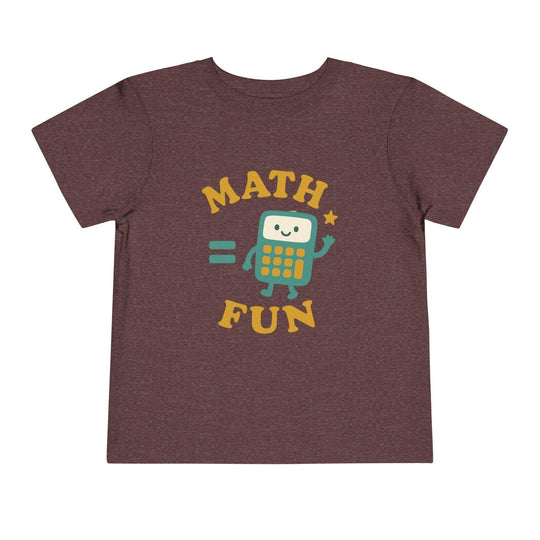 Math is Fun Cute Calculator - Toddler Short Sleeve - Brightsee
